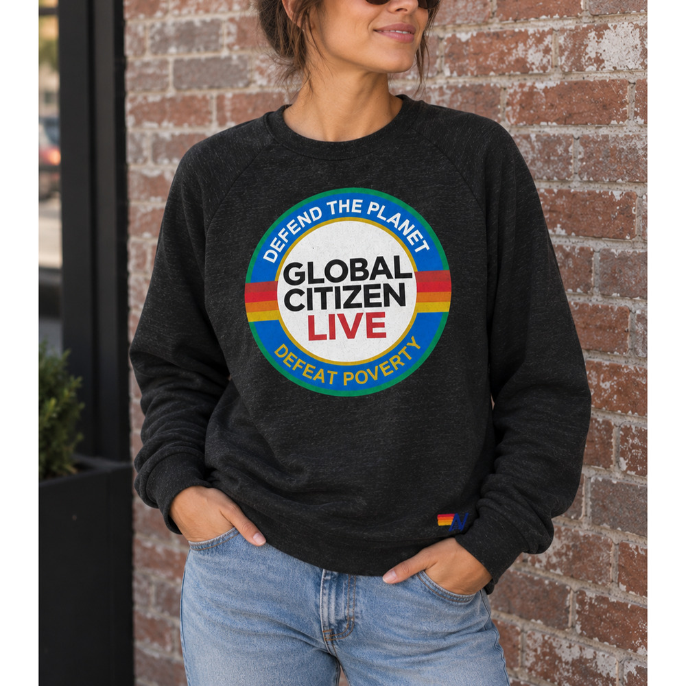 Aviator Nation Global Citizen Live Sweatshirt Charcoal Gray Large USA Unisex - Picture 5 of 11